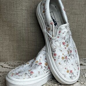 Vans Floral Canvas Slip-On Shoes